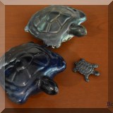 P07. Clay turtles. Terrana Malaysia. 6” x 5” - $24 &22